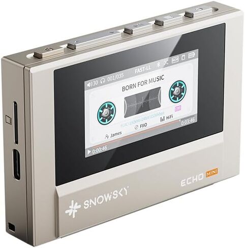 Snowsky/Fiio Echo Mini Hifi Bluetooth MP3 Player ، 15 ساعة تشغيل ، تحكم مستقل في مستوى الصوت مع مخرجات سماعات 3.5 مم/4.4 ملم (Sky Blue) in Kuwait