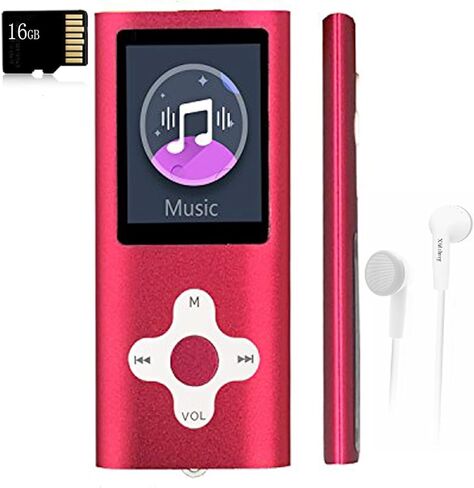 مشغل mp3 ، مشغل موسيقى مع مشغل موسيقى رقمي محمول بسعة 16 جيجابايت/سجل/صوت/صوتي/قارئ/كتاب إلكتروني/عارض صور/1.8 شاشة LCD in Kuwait
