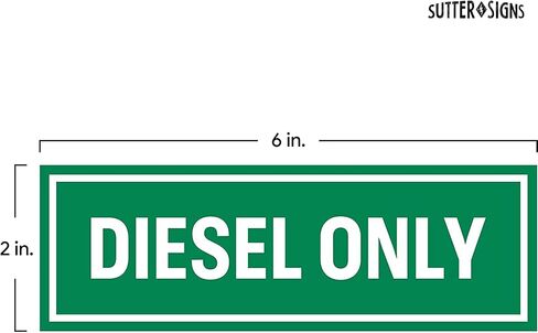 3pc Diesel Only Stickers for Fuel Tank | Weatherproof Adhesive Decals for Trucks, Tractors, Fuel Cans, Gas Caps in Kuwait