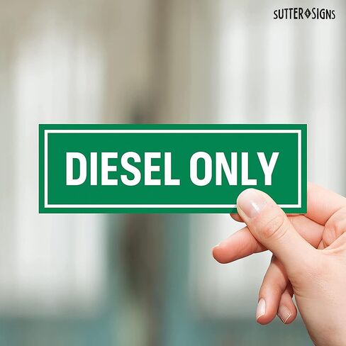 3pc Diesel Only Stickers for Fuel Tank | Weatherproof Adhesive Decals for Trucks, Tractors, Fuel Cans, Gas Caps in Kuwait