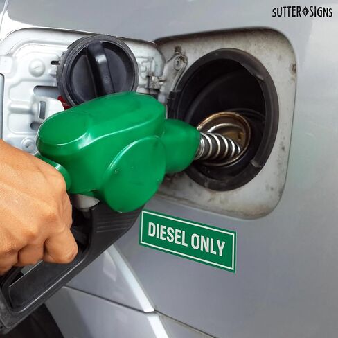 3pc Diesel Only Stickers for Fuel Tank | Weatherproof Adhesive Decals for Trucks, Tractors, Fuel Cans, Gas Caps in Kuwait