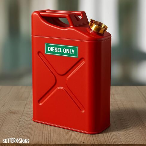3pc Diesel Only Stickers for Fuel Tank | Weatherproof Adhesive Decals for Trucks, Tractors, Fuel Cans, Gas Caps in Kuwait