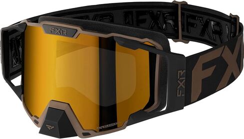 FXR Pilot LE Snow Goggle Low-Profile Dual-Layer Anti Fog Scratch Lens Gold - Bronze HD/Inferno - One Size in Saudi Arabia