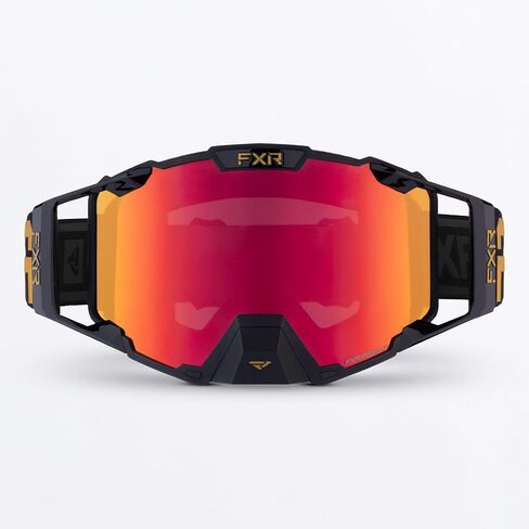 FXR Pilot LE Snow Goggle Low-Profile Dual-Layer Anti Fog Scratch Lens Gold - Bronze HD/Inferno - One Size in Kuwait