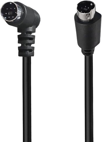 S-Video Cable Mini Din 7-Pin S Video Cable Angle Male to Male Connector,Mini 7-Pin DIN S-Video Angle Male to Male Cable for TV Receiver, TV, Monitor, Projector,Etc (1.64FT) in Kuwait
