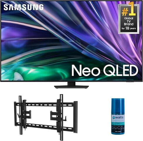 Samsung QN85QN85DBFXZA 85 بوصة NEO QLED 4K SMART TV مع Dolby Atmos مع جهاز تلفزيون TV ثابتة-43-90 من أجهزة التلفزيون المتوافقة مع 43-90 بوصة و Walts HDTV Screener Kit (2024) in Saudi Arabia