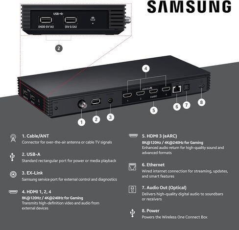 Samsung 85 بوصة فئة Neo qn90f 8k Mini LED TV Smart TV (2025 Model) NQ8 AI Gen3 Processor ، 8K AI Upscaling Pro ، Wireless One Connect ، Free Glare ، Samsung Vision AI in Kuwait