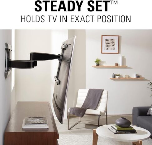 Samsung QN75Q80CAFXZA 75 Inch 4K QLED Direct Full Array with Dolby Smart TV with a VMPL50A-B1 Tilting Wall Mount for 32 Inch-85 Inch Flat Screen TVs (2023) in Saudi Arabia