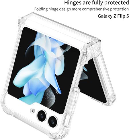 حافظة مغناطيسية شفافة HOYZNBI لهاتف سامسونج جالاكسي Z Flip 5 [متوافقة مع ملحقات MagSafe] حافظة مغناطيسية رفيعة مقاومة للصدمات حافظة هاتف شفافة مضادة للأصفر للرجال والنساء in Kuwait