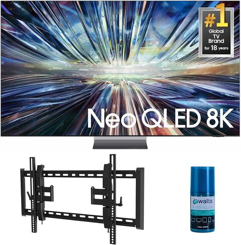Samsung QN65QN900DFXZA 65 بوصة الفصل QN900D NEO QLED 8K SMART TV مع تلفزيون WALTS ثابتة-43-90 التلفزيون لأجهزة تلفزيون متوافقة مع 43-90 بوصة ومجموعة منظف شاشة Walts HDTV (2024) in Saudi Arabia