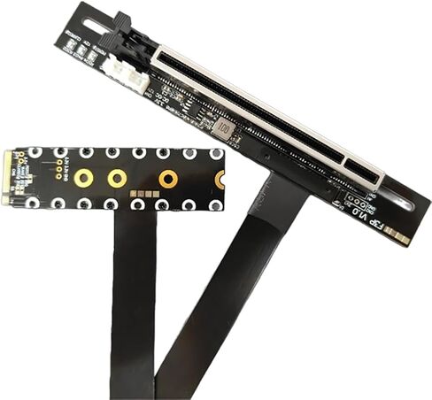 JMT PCIE 5.0 x16 إلى M.2 NGFF KEY M Card Card Cable 128G / BPS GEN5 FCC Cable المتوافق مع بطاقة الرسومات M.2 NVME (F43SP / 50cm) in Kuwait