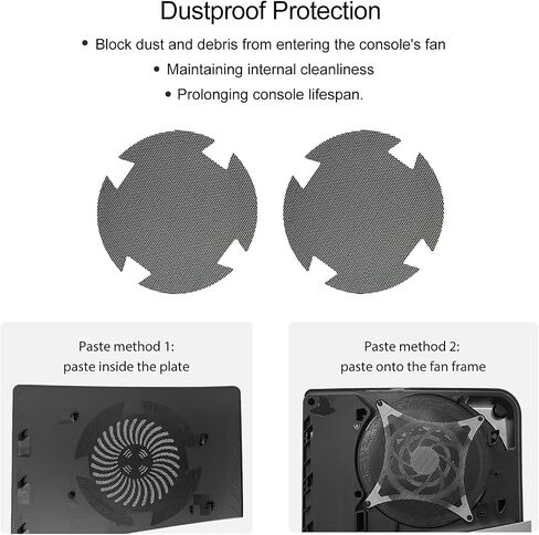 Faceplate 5 Piece Compatible with P5 Pro Disc and Digital Edition, KAIPLAYHORIZON Cover Plates with Cooling Vent and Dust Filter Replacement Matte Black Side Shell Console Accessories ABS Panels in Saudi Arabia