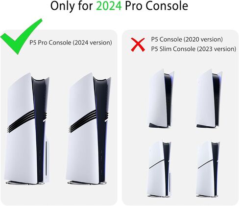 Faceplate 5 Piece Compatible with P5 Pro Disc and Digital Edition, KAIPLAYHORIZON Cover Plates with Cooling Vent and Dust Filter Replacement Matte Black Side Shell Console Accessories ABS Panels in Saudi Arabia