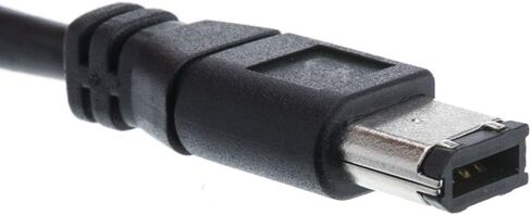 CableWholesale Firewire 400 4 Pin to 6 Pin Cable, Male to Male iLink DV Cable, 6-Pin/4-Pin IEEE 1394a, Black, 6 Pin to 4 Pin Male to Male DV Cable 4-Pin to 6-Pin FireWire Cable Cord, 15 Feet in Saudi Arabia