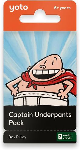 حزمة Yoto Captain Underpants Pack - 3 بطاقات صوتية للأطفال للاستخدام مع لاعب و Mini All -in -1 لاعب الصوت ، والاستماع التعليمي والشاشة مع وقت اللعب ممتع ، وقصص النوم والسفر ، والأعمار 6+ in Saudi Arabia