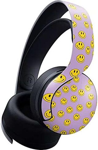 Skinit Decal Gaming Skin Compatible with Pulse 3D Wireless Headset for PS5 - Happy Face Pattern Design in Kuwait