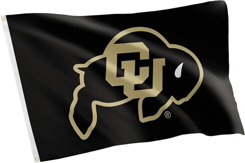 لافتات علم جامعة كولورادو بصبار الصحراء الجاموس CU Buffs أعلام 100% بوليستر للاستخدام الداخلي والخارجي 3×5 (النمط 1) in Saudi Arabia