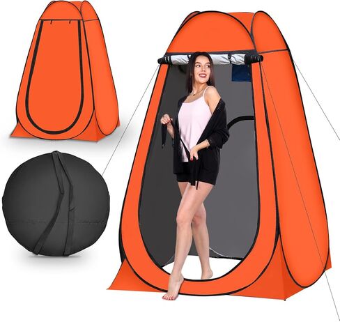 Portable Pop Up Privacy Tent, Outdoor Camping Bathroom Toilet Shower Tent Spacious Dressing Changing Room for Hiking Beach Picnic Fishing, Instant Rain Shelter with Carrying Bag- in Kuwait