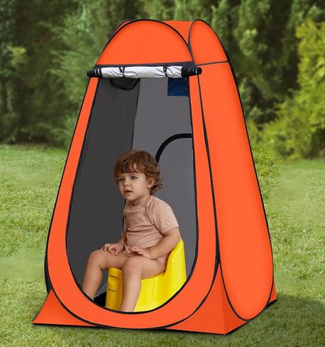 Portable Pop Up Privacy Tent, Outdoor Camping Bathroom Toilet Shower Tent Spacious Dressing Changing Room for Hiking Beach Picnic Fishing, Instant Rain Shelter with Carrying Bag- in Kuwait
