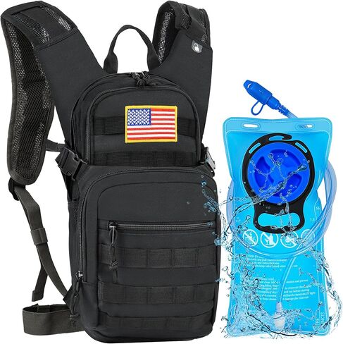 Tactical Hydration Backpack 2L Water Bladder - Lightweight Durable Pack for Hiking, Running, Outdoor Adventures, Adjustable Straps & Leak-Proof Design in Kuwait
