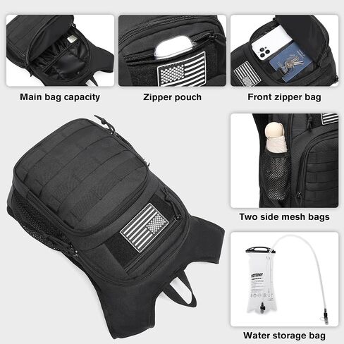 wotony Hydration Backpack with Water Bladder for Hiking Tactical Hydration Pack for Men Women Molle Water Backpack for Hiking in Saudi Arabia