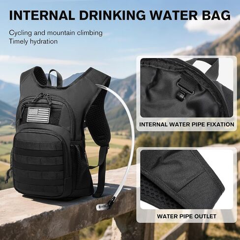 wotony Hydration Backpack with Water Bladder for Hiking Tactical Hydration Pack for Men Women Molle Water Backpack for Hiking in Saudi Arabia