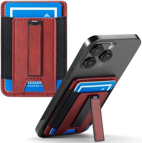 حامل بطاقة Biajiya لخلف الهاتف RFID 5 سحب بطاقة الائتمان الخلية النقدية Canva Canva Case للهواتف الذكية (أسود) in Kuwait
