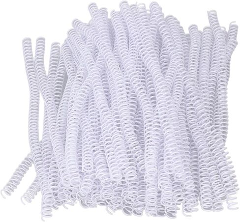 9.5mm Plastic Spiral Binding Coils 48 Teeth 75 Sheet Capacity, for A4 Paper 360 Degree Page Rotation Function (White) in Saudi Arabia