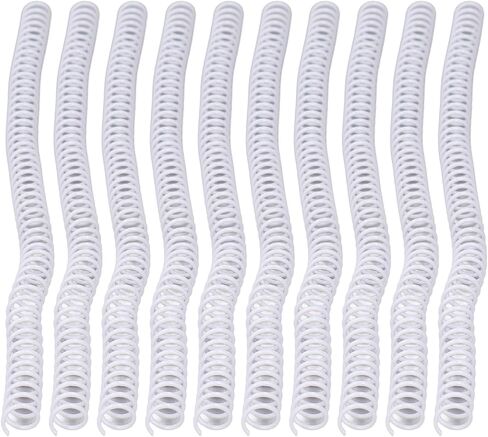 9.5mm Plastic Spiral Binding Coils 48 Teeth 75 Sheet Capacity, for A4 Paper 360 Degree Page Rotation Function (White) in Saudi Arabia