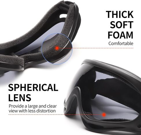 Ski Goggles Snowboard Goggles Motorcycle Goggles Adjustable Riding Goggles for Men Women Teenagers Children UV Protection (Clear Lens) in Saudi Arabia