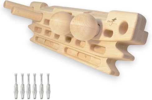 Fingerpeg 1.0 Hangboard-لوحة تدريب الأصابع للتسلق مع قضبان السحب-لوحة تسلق خشبية أنيقة مع تصميم مريح-تدعم ما يصل إلى 265 رطلاً in Saudi Arabia