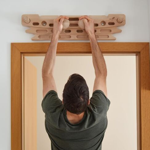 Fingerpeg 1.0 Hangboard-لوحة تدريب الأصابع للتسلق مع قضبان السحب-لوحة تسلق خشبية أنيقة مع تصميم مريح-تدعم ما يصل إلى 265 رطلاً in Saudi Arabia