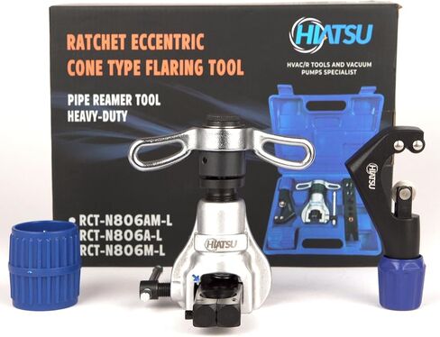 مجموعة أدوات التوهج والتأرجح الفاخرة من HIATSU مثالية لنظام التدفئة والتهوية وتكييف الهواء (HVAC) - مجموعة أدوات التوهج النحاسي مع مخروط حرق شديد التحمل من الفولاذ المطلي بالكروم ومفتاح ربط السقاطة - تتضمن حقيبة الحمل | مجموعة أدوات حرق HVAC in Kuwait