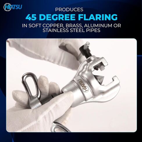 مجموعة أدوات التوهج والتأرجح الفاخرة من HIATSU مثالية لنظام التدفئة والتهوية وتكييف الهواء (HVAC) - مجموعة أدوات التوهج النحاسي مع مخروط حرق شديد التحمل من الفولاذ المطلي بالكروم ومفتاح ربط السقاطة - تتضمن حقيبة الحمل | مجموعة أدوات حرق HVAC in Kuwait