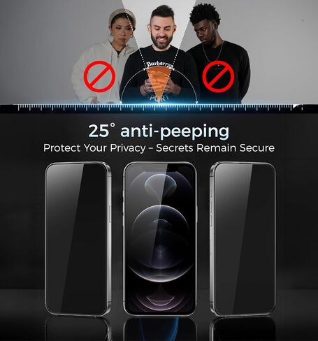 Magic John 3rd Gen تم ترقيته إلى iPhone 16 Pro Privacy Screen Protector 6.3 Inch ، 25 ° شاشة مضادة للتجسس ، والزجاج المقسى الصدمية ، وإزالة الغبار التلقائي ، وخالية من الفقاعات ، وتثبيت سهلة ، 2 عبوة in Saudi Arabia
