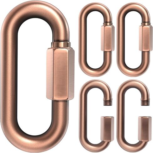 2.3" Chain Quick Links, 8 Pcs 1/4" Marine Grade Screw Chain Links, Large Opening Chain Connector Chain Coupler, 900 Lbs Capacity in Saudi Arabia