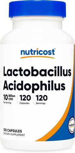 Nutricost Lactobacillus Acidophilus 10 مليار CFU، 120 كبسولة نباتية in Saudi Arabia