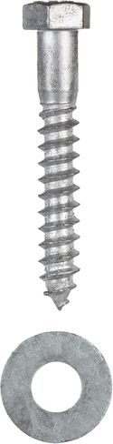 3/8 x 3 (50 Pack) Lag Screw Kit Galvanized, 50 Screws and 50 washers, Hot Dip Galvanized for Exterior Use by Makers Bolt in Saudi Arabia