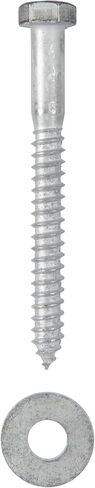 3/8 x 3 (50 Pack) Lag Screw Kit Galvanized, 50 Screws and 50 washers, Hot Dip Galvanized for Exterior Use by Makers Bolt in Saudi Arabia