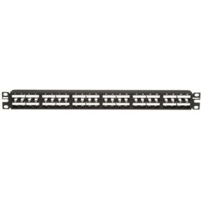 48 Port High Density Modular Patch Panel Black