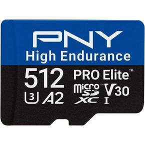 PNY 128GB PRO Elite™ High Endurance C10 U3 V30 A2 microSDXC – Up to 34.4K Continuous Recording Hours, Up to 100/90MB/s Read/Write, 4K UHD, Full HD, UHS-I, Surveillance, Home Security, Dash Cam, 2-Pack