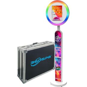 Portable Photo Booth, Compatible with iPad Size 10.9",11", Photo Booth Stand Shell, Flight Case, Photobooth Software, Remote Control Colorful Fill Lights, Perfect for Parties,Wedding and Events
