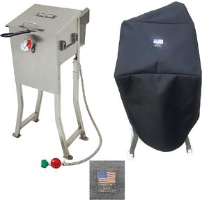 Enterprises 700-725 PVC PVC Polyester Cover Protection Complete Concerting Complete Protecting بقيمة 2.5 جالون من الحماية العميقة من العناصر المصنوعة في الولايات المتحدة الأمريكية متوافقة مع Bayou Classic Fryer