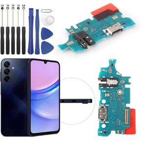 Replacement for Samsung Galaxy A15 4G Charging Port Dock Connector for Galaxy A15 5G A156U Charging Port Flex Cable Replacement USB Charger Board Flex Cable Assembly Accessories with Repair Tools