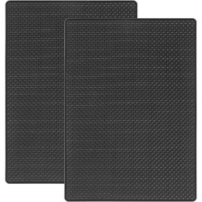 2PCS Car Dashboard Non-Slip Mat 7.08" × 5.1" Black Dashboard Anti-Slip Rubber Pad Washable Reusable Sticky Adhesive Mat Car Grasping Rubber Pad for Phones Keys Sunglasses Electronic Devices
