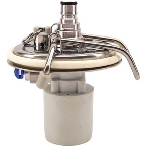 Carbonation Keg Lid, Soda Carbonator Carbonation - Keg Reactor Lid - Continuous Soda Water Solution Silver