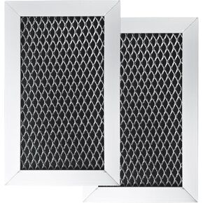 W10892387 Microwave Charcoal Grease Filter Compatible with Whirlpool, Maytag, Amana Over-The-Range-Microwave, 5.27 x 3.3 x 0.39", Replaces W10845250 4455038 AP6036051 PS11769323 (2 Pack)