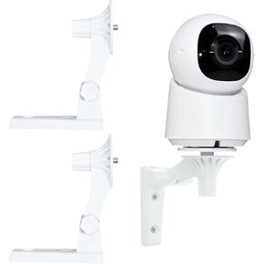 حامل كاميرا قابل للتعديل متوافق مع EUFY INDOOR CAM C210/C220/E30/E220،180 درجة زوايا التناوب جدار الكاميرا ، قوس التثبيت لكاميرا الحيوانات الأليفة/الطفل ، 2 عبوة