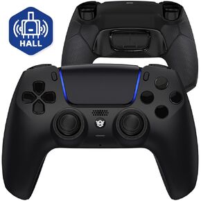 HEXGAMING ULTIMATE Hall Effect Wireless Controller Compatible with ps5-4 Back Buttons, Mouse-Click Hair Triggers, Interchangeable Thumbsticks - New Hope Gray