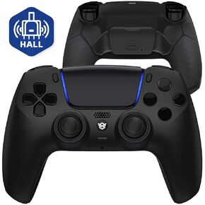 Hexgaming منافس قاعة التأثير اللاسلكي توافق مع أزرار الظهر PS5-2 ، مشغلات الشعر النقر فوق الماوس ، إبهام القابلة للتبديل-أحمر أسود